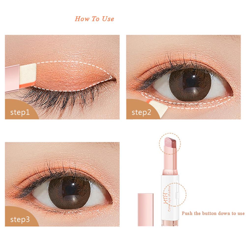 Phấn Mắt Dạng Thỏi Hai Màu Sắc Long Lanh Chống Nước Chống Mồ Hôi