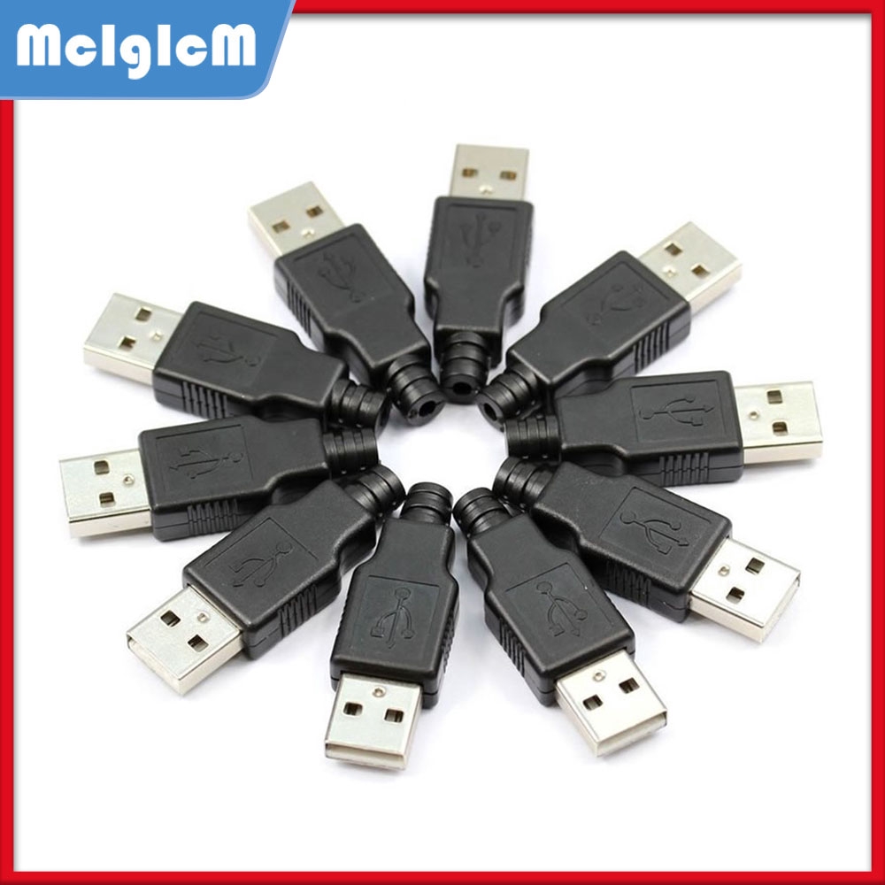 Bộ 10 đầu cắm USB Type A được phủ nhựa đen