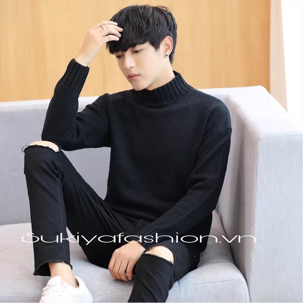 Áo Len nam cao cổ SUKIYA chất dày dặn phong cách Hàn quốc mới nhất 2024 AL11 | BigBuy360 - bigbuy360.vn
