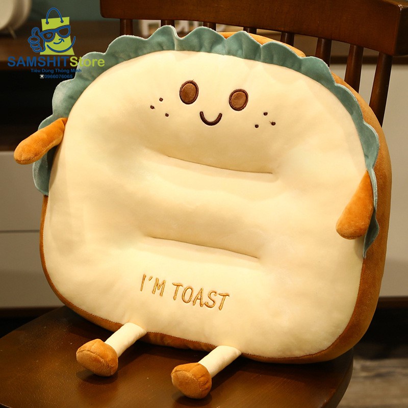 Hàng Có Sẵn Trong 24Đệm Lót Mông I'M TOAST Dễ Thương Tiện Dụng Cho Dân Văn Phòng, Tựa Lưng, Lót Ghế Ô Tô, Sofa - DLM21