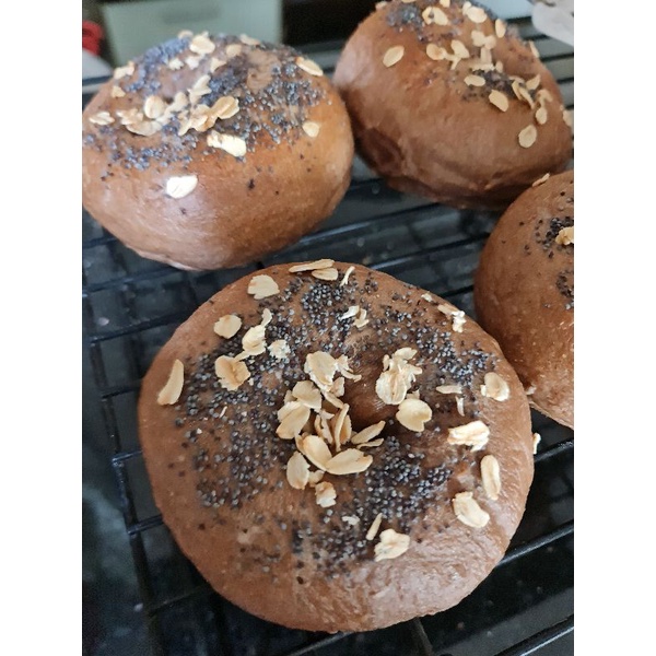 Sourdough Rye Bagels- Bánh Mì Vòng Lúa Mạch Đen Men TỰ NHIÊN- THUẦN CHAY