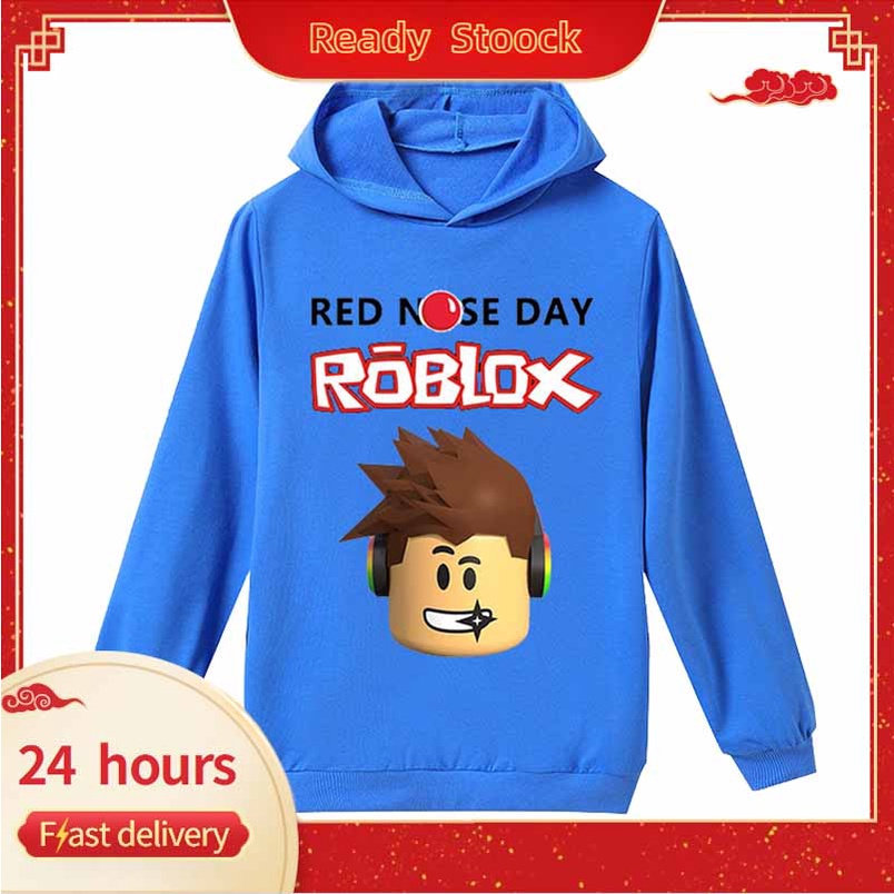 ROBLOX áo len có mũ dài tay trẻ em bé trai và bé gái giản dị