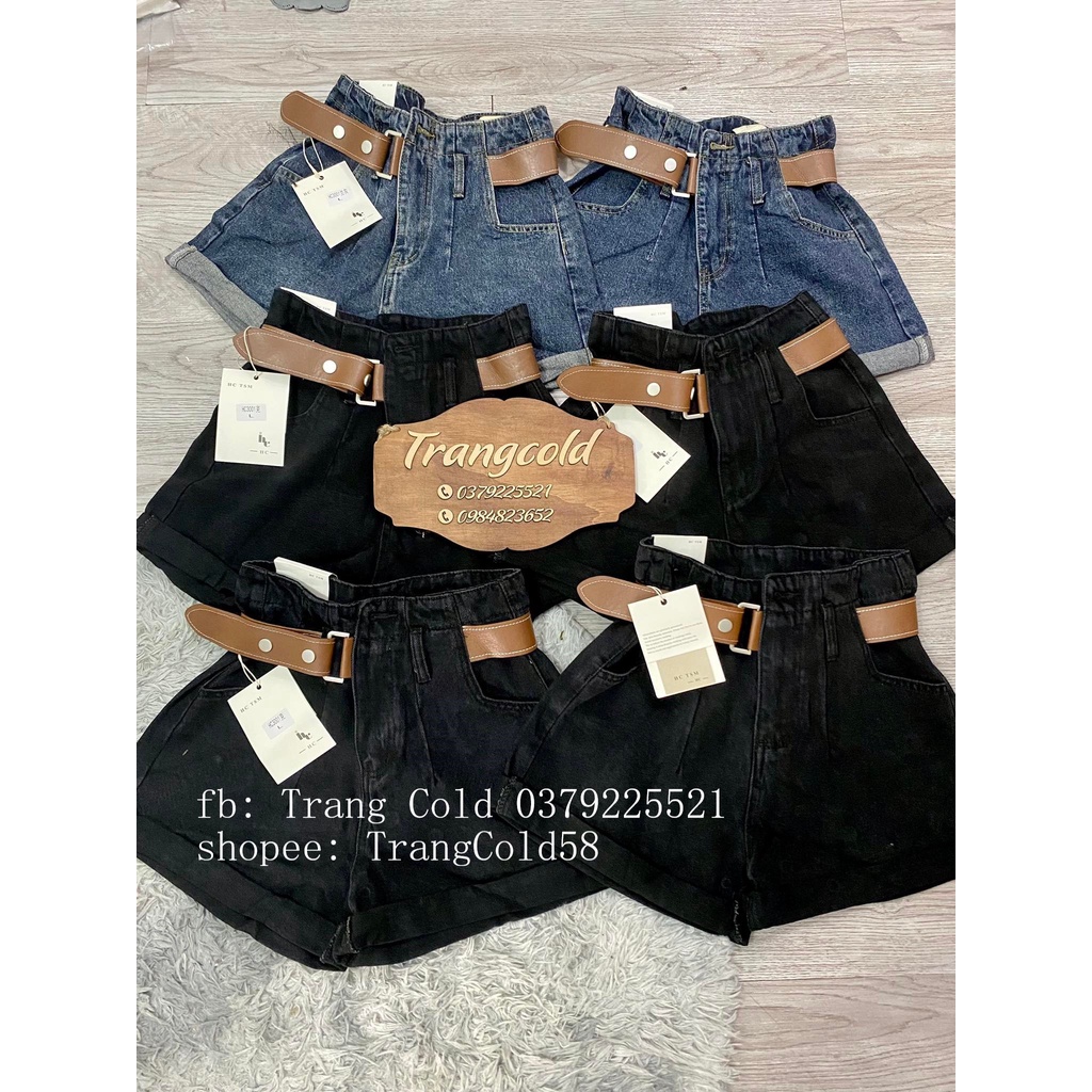 Quần sooc jeans đai da hàng QC Loại 1 ( Ảnh thật shop tự chụp )