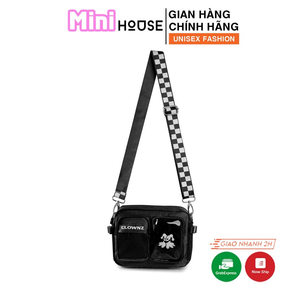 Túi đeo chéo Clownz cao cấp ZAMAC phong cách unisex chất dù chống nước - Đen MNT03 | BigBuy360 - bigbuy360.vn