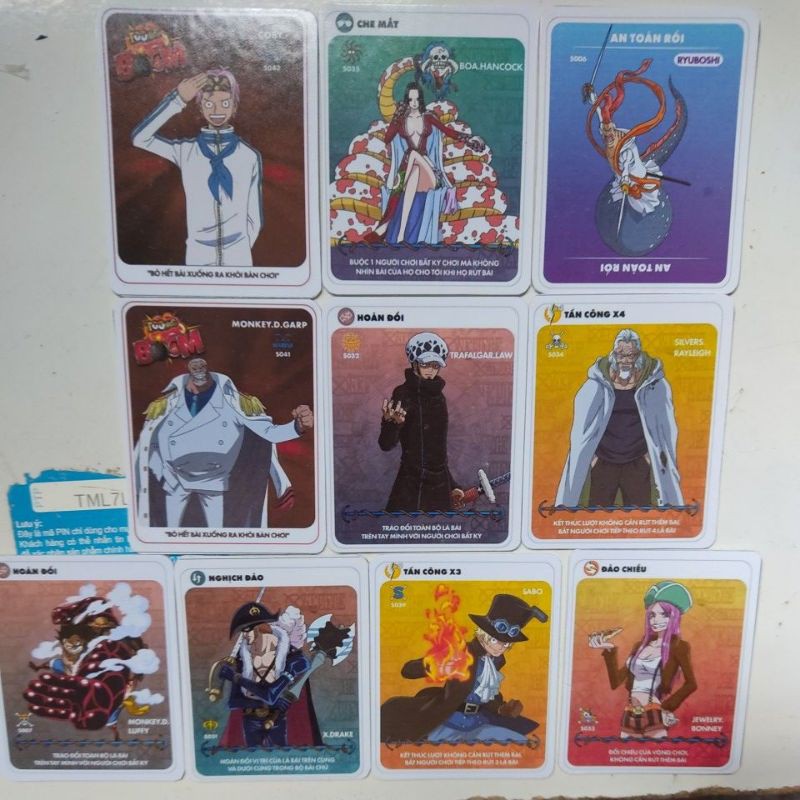 Combo 10 thẻ in one piece mùa Boom - C10B