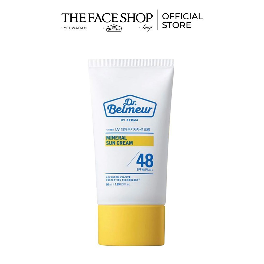 [Mã COSTFST3 -8% đơn 250K] Kem Chống Nắng TheFaceShop Dr.Belmer Mineral Sun Cream Spf 48 +++ 50ML(01/07/2022)