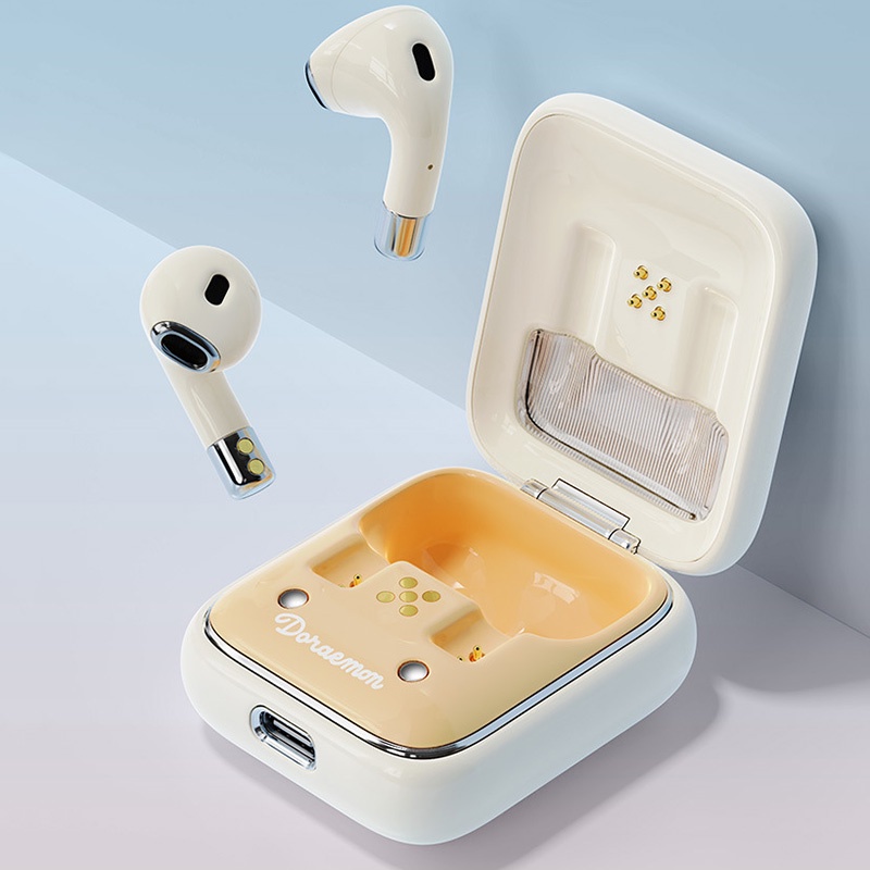 Tai nghe bluetooth ROCK Doraemon in-ear không dây âm thanh nổi hai tai thể thao Tai nghe bluetooth TWS retro