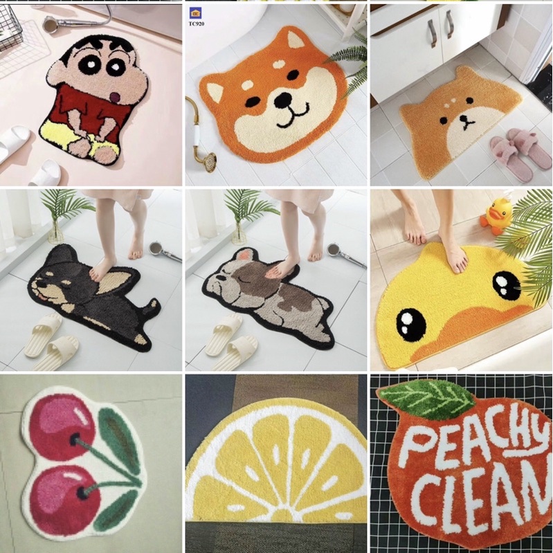 Thảm chùi chân 3D hình thú