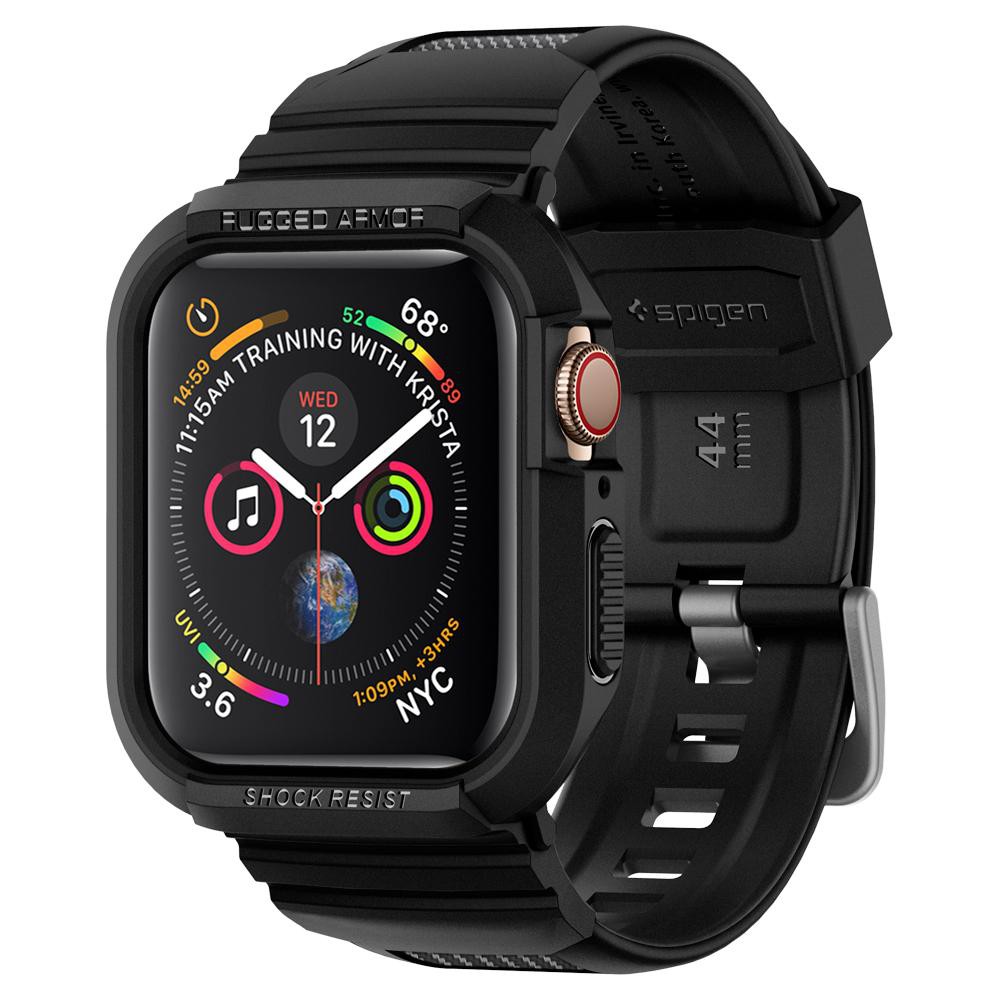 Ốp + dây đeo Apple Watch Series 4 / 5 / 6 (40 - 44mm) Spigen Rugged Armor Pro - Hàng chính hãng