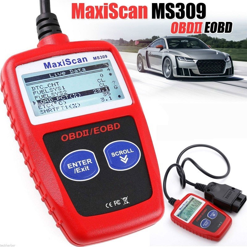 Maxiscan MS309 CAN BUS Đầu đọc mã ô tô OBD2 Công cụ chẩn đoán EOBD OBD II MS 309 Máy quét mã ô tô vớ