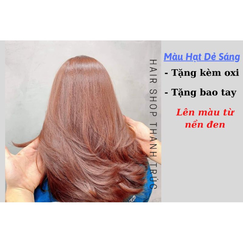 Nhuộm tóc màu nâu hạt dẻ sáng