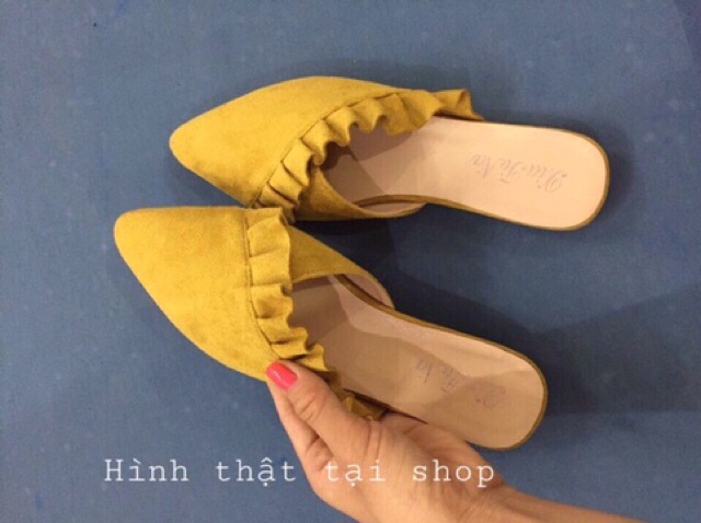 Giày sục đế bệt da lộn | BigBuy360 - bigbuy360.vn