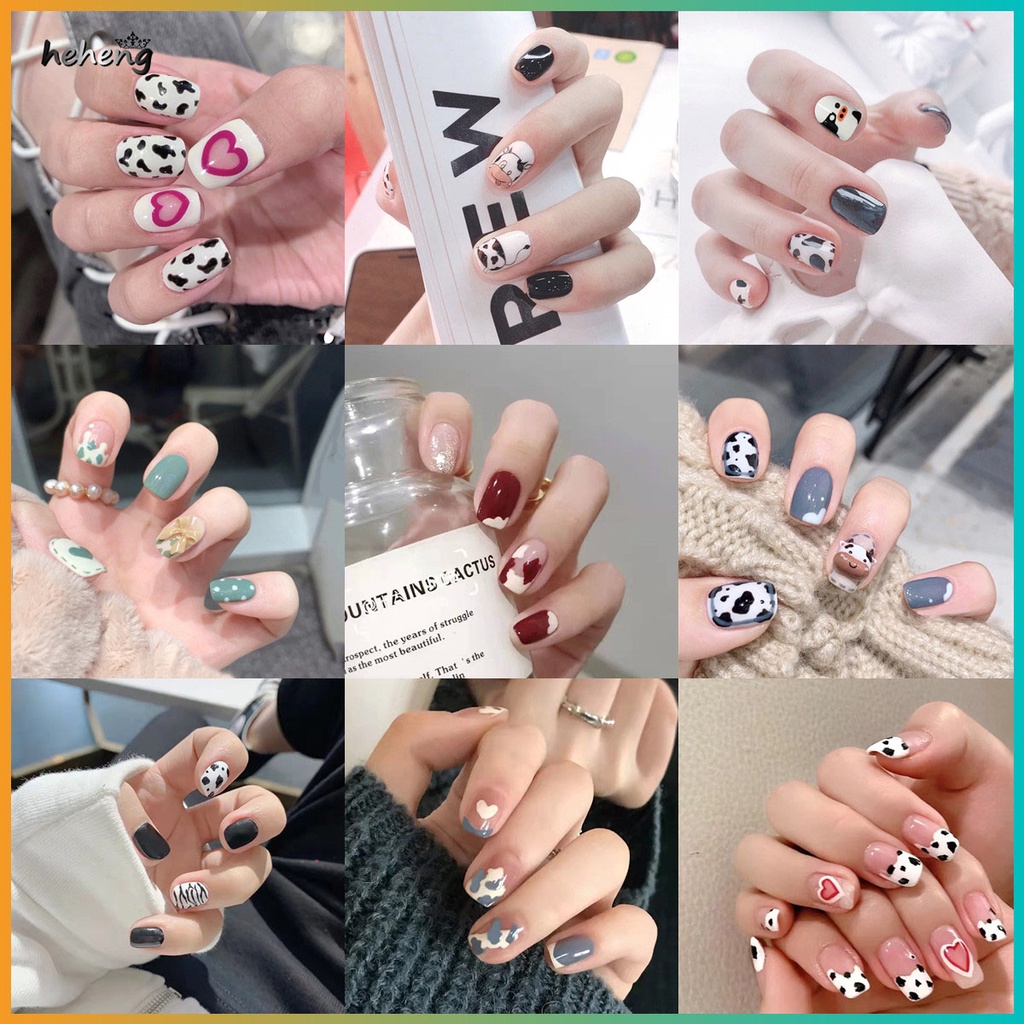 VN (Hàng Mới Về) Set 24 Móng Tay Giả Mềm Mại Cho Nữ