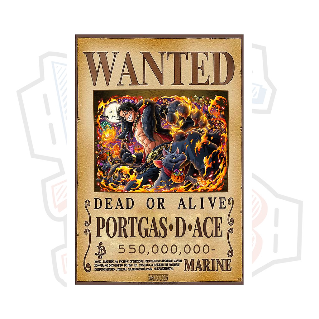 Poster truy nã Portgas D. Ace ver 5 - One Piece