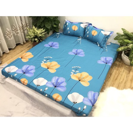 [Bộ ga gối 1m2x1m9]Bộ ga gối 3 món Cotton poly,1 ga 2 vỏ gối totobed1472