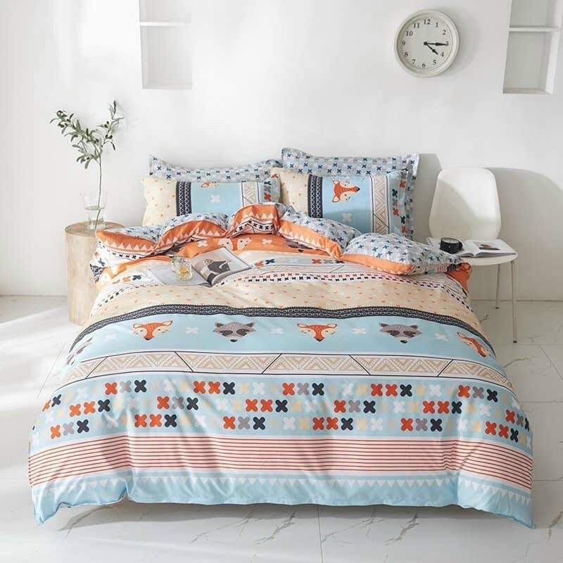 [Mã INCU1708 hoàn 15K xu đơn 50K] Bộ chăn ga gối cotton poly mẫu dễ thương ,luis bedding chăn ga hàn quốc