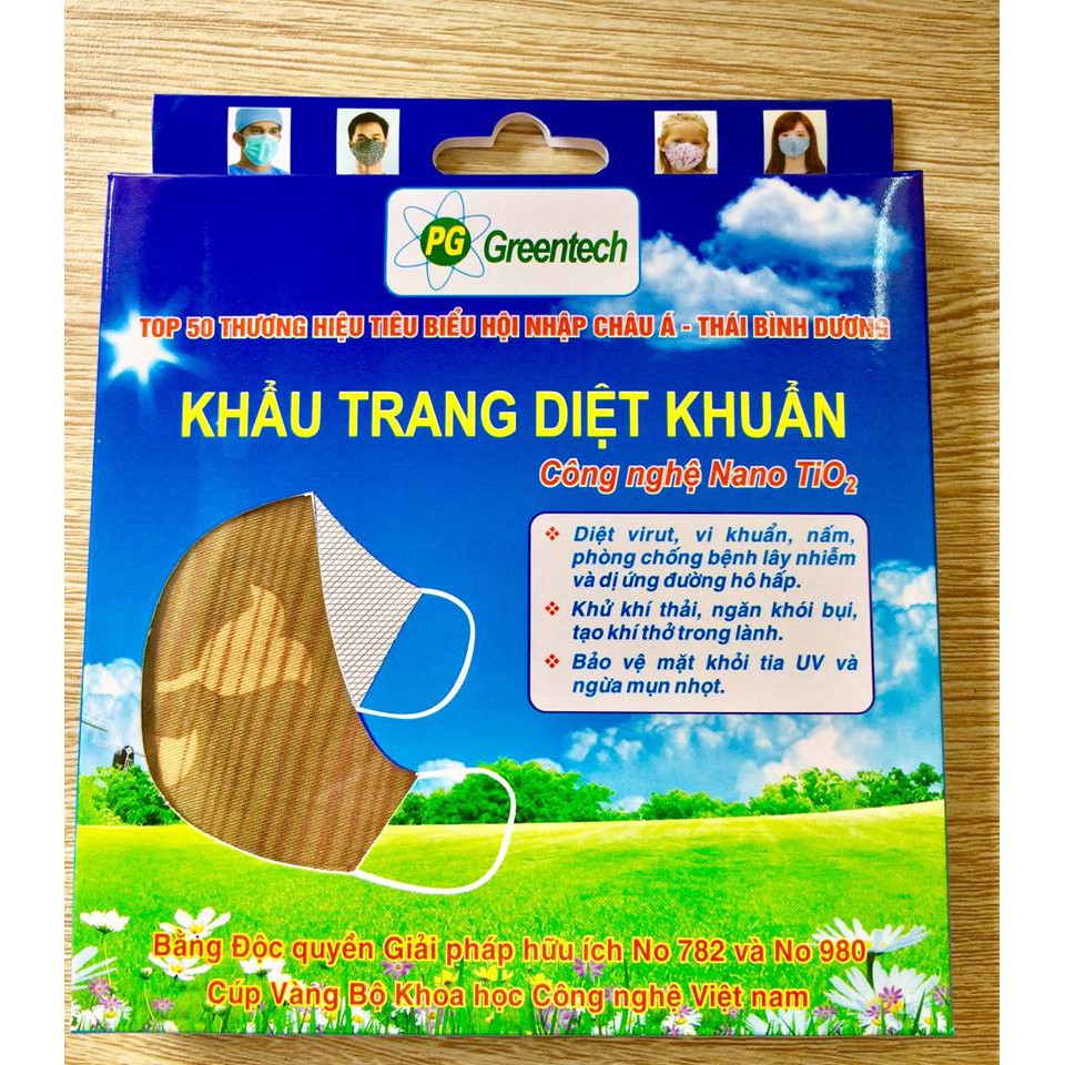 Khẩu trang công nghệ nano TiO2 cao cấp của PG Greentech | BigBuy360 - bigbuy360.vn