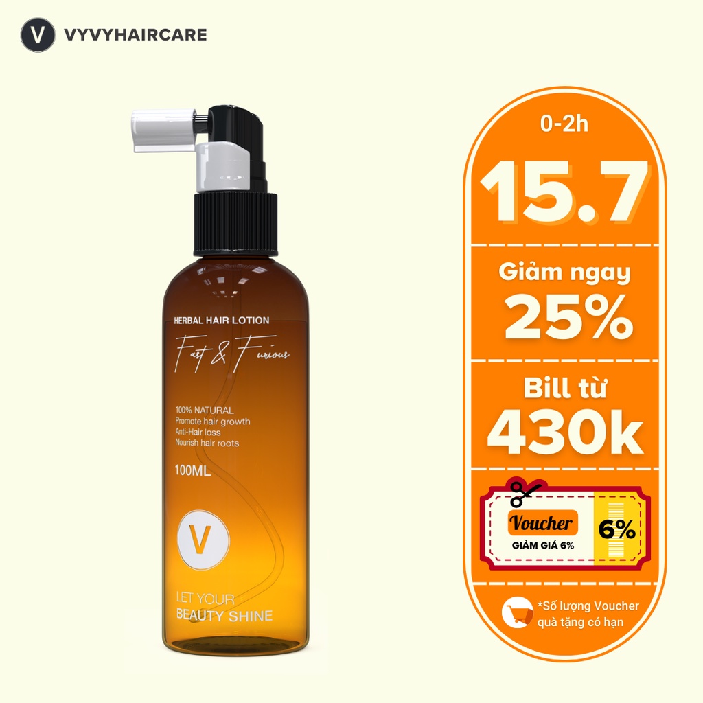 Xịt Nước Tinh Dầu Bưởi Kích Mọc Tóc, Giảm Rụng Tóc, Dưỡng Tóc VyvyHaircare 100ml