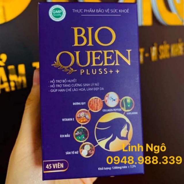 TINH CHẤT BIOQUEEN PLUSS - CÂN BẰNG NỘI TIẾT TỐ NỮ, BỔ HUYẾT, TRẮNG MỊN DA