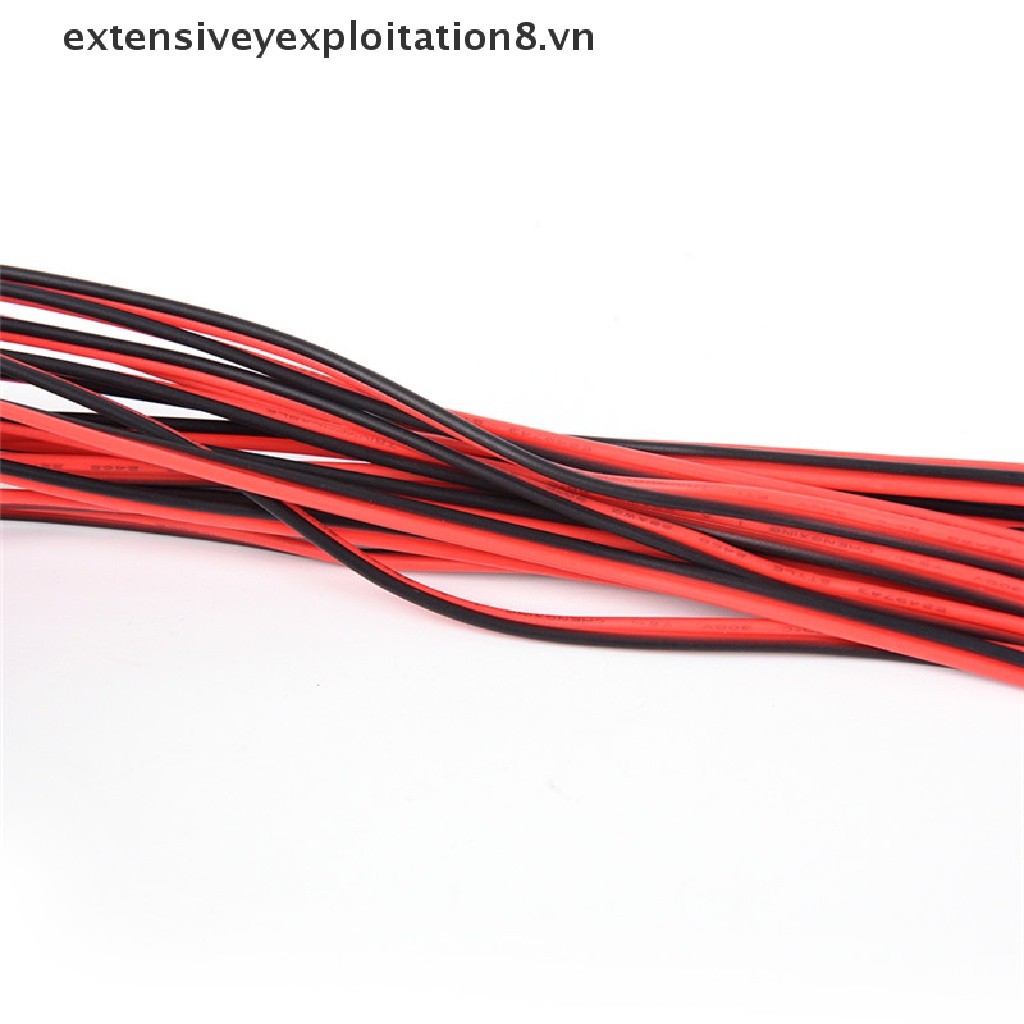 Dây Cáp Nối Dài 2Pin 10m Màu Đỏ / Đen Chuyên Dụng Cho Đèn Led Xe Hơi / Xe Máy