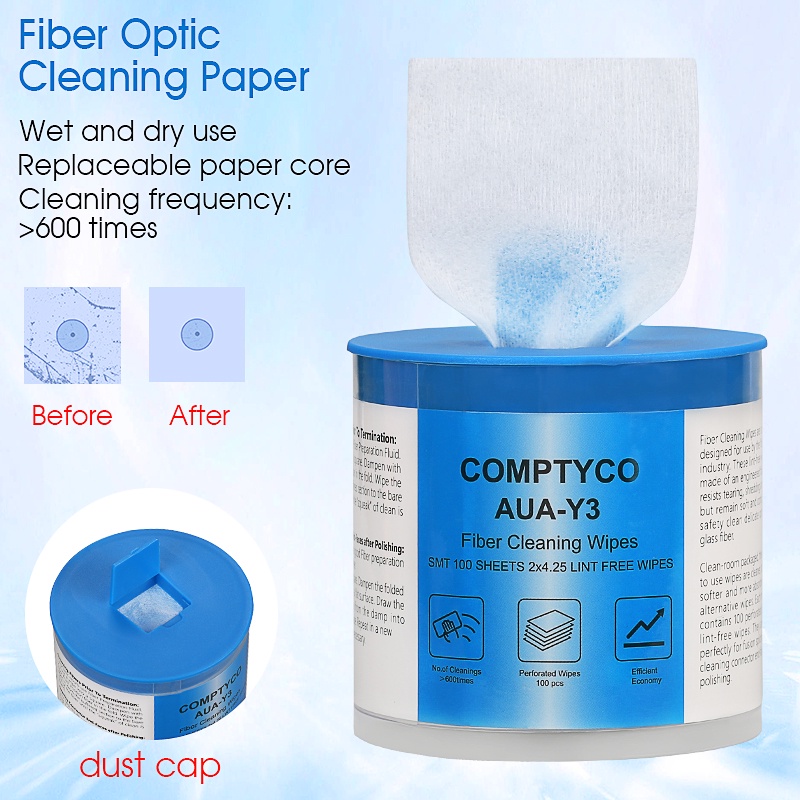 Giấy Sợi Quang Không Lõi Không Bụi Dùng Vệ Sinh Dây Cáp Quang AUA-Y3