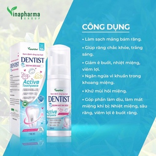 KEM ĐÁNH RĂNG TẠO BỌT WHITE DENTIST [ TRẮNG RĂNG SẠCH MẢNG BÁM CHỈ SAU 2 TUẦN ]