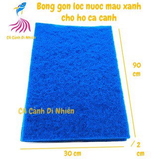 Bông gòn lọc nước màu XANH cho hồ cá cánh size 90x30x2 cm