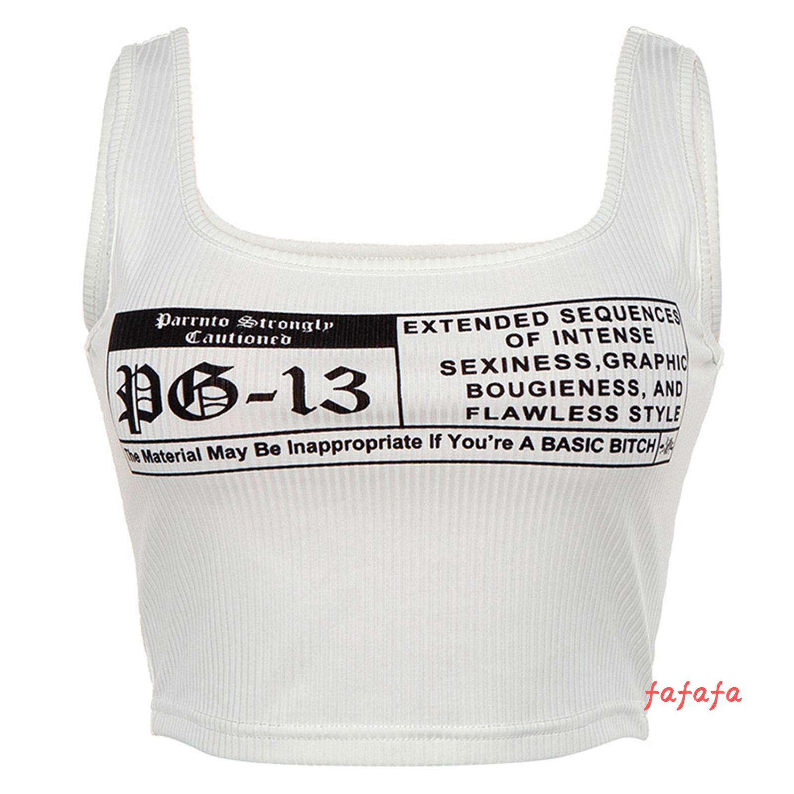 Áo Lửng Không Tay In Chữ Cá Tính Cho Nữ | BigBuy360 - bigbuy360.vn