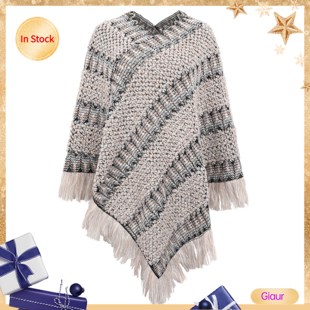 Áo choàng dệt kim chất liệu dày dặn giữ ấm tốt thời trang cho nữ
