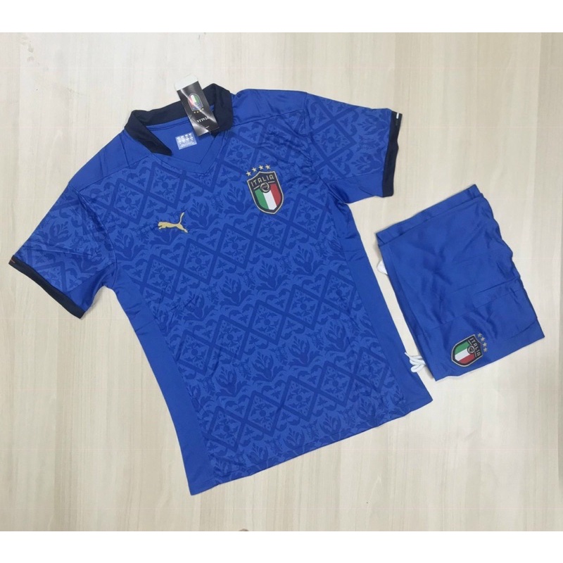 BỘ QUẦN ÁO BÓNG ĐÁ TUYỂN ITALYA ĐỦ LOGO XANH SÂN KHÁCH