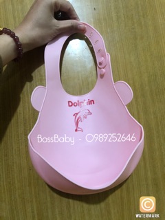Yếm ăn dặm silicone siêu mềm Dolphin