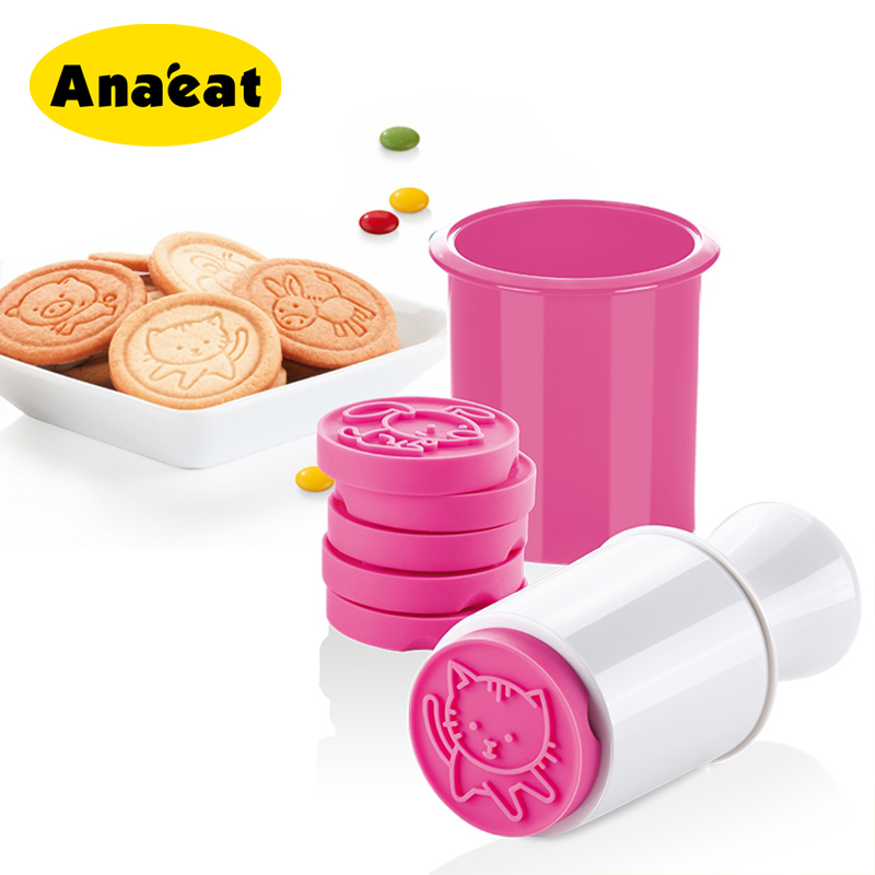 Set 6 Khuôn Đóng Dấu ANAEAT Tạo Hình Dễ Thương Trang Trí Làm Bánh Cookie