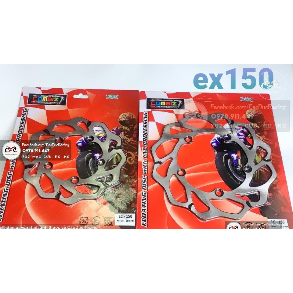 Đĩa thắng EX150 EX135 WINNER lắp như zin combiz thái lan