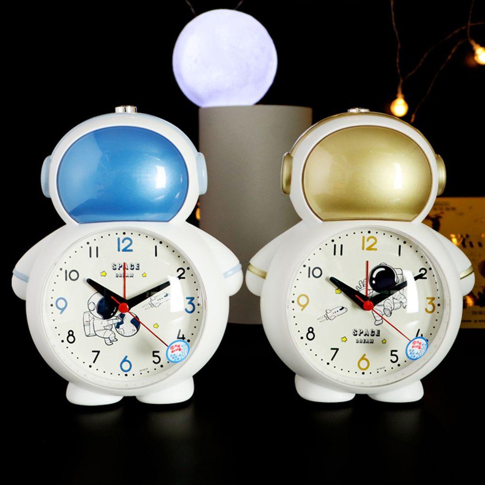 Đồng Hồ Báo Thức Hình Phi Hành Gia Không Ồn Có Đèn Nền Trang Trí Nhà Cửa
