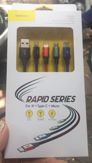 Cáp sạc 4 trong 1 Baseus - CA1T4 (Lightning - Type C - Micro USB)
