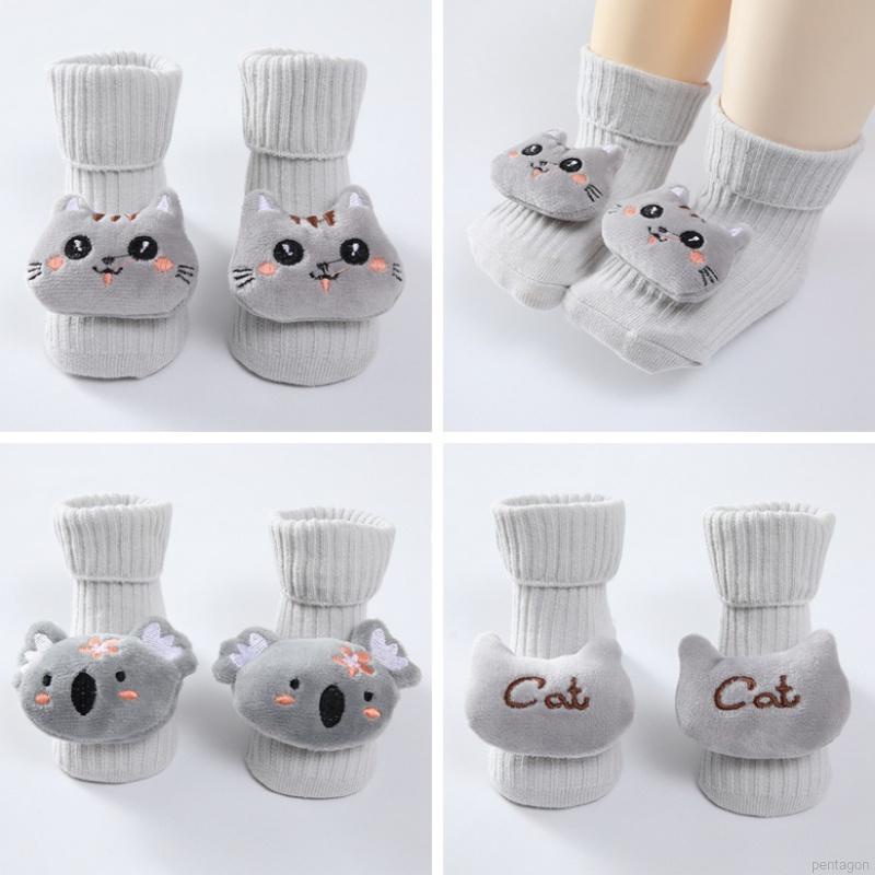 Vớ cotton chống trượt họa tiết trái cây hoạt hình cho bé sơ sinh từ 0-1 tuổi