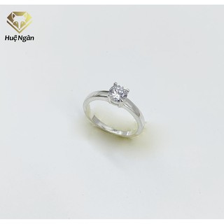 Nhẫn bạc 925  - Mặt trơn đá 5li RS104