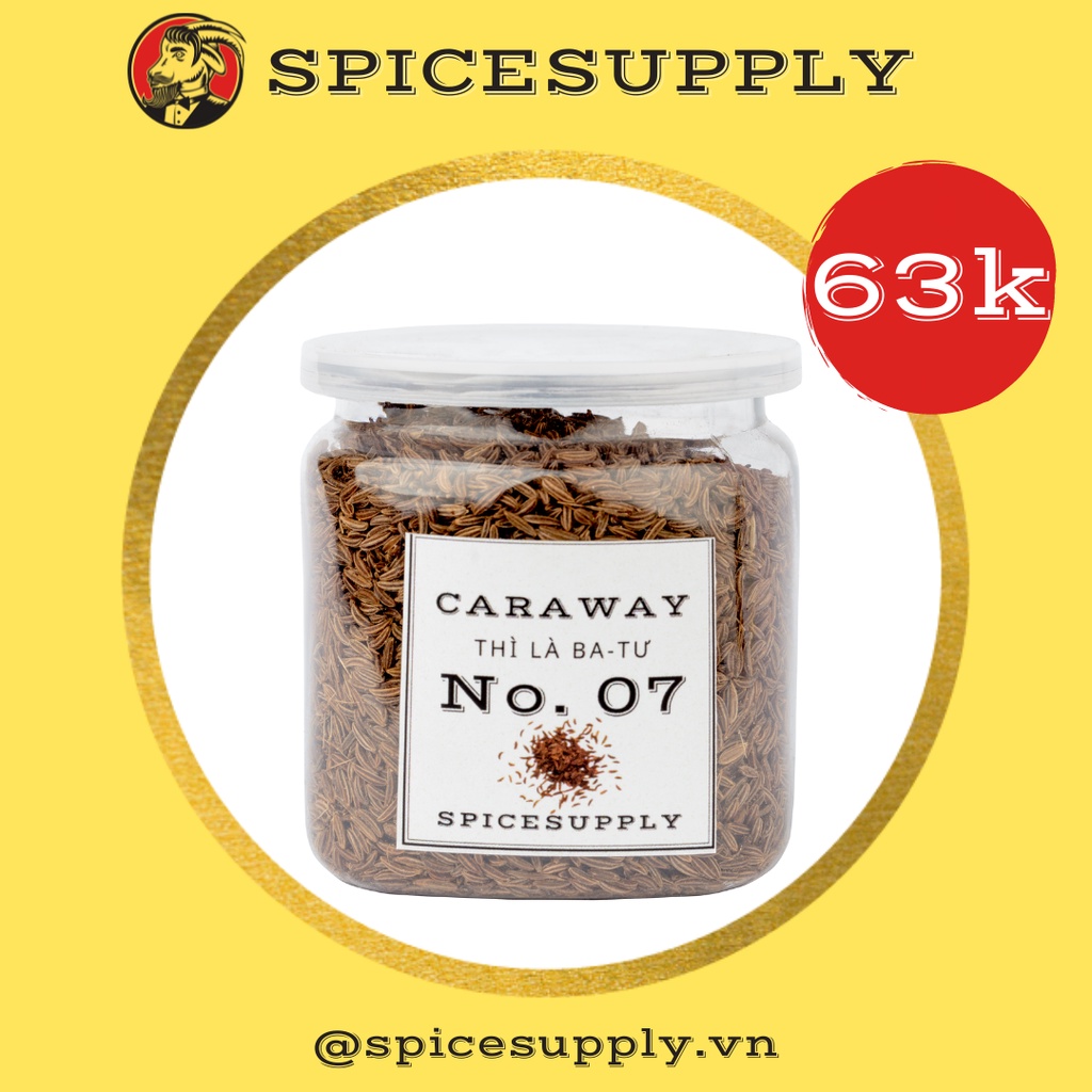 Caraway whole - Thì Là Ba-Tư SPICESUPPLY Việt Nam hạt hũ 80g