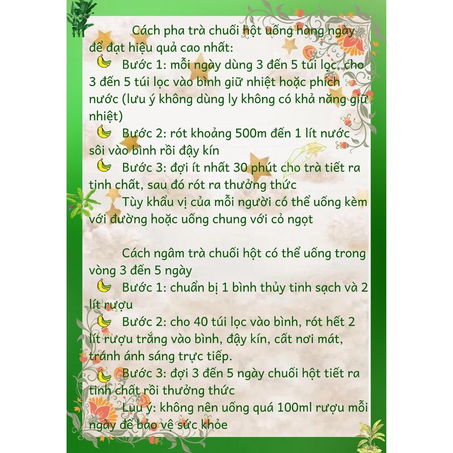 Trà chuối hột rừng - giảm đau lưng, đau mỏi vai gáy, táo bón, sỏi thận (40 túi lọc)