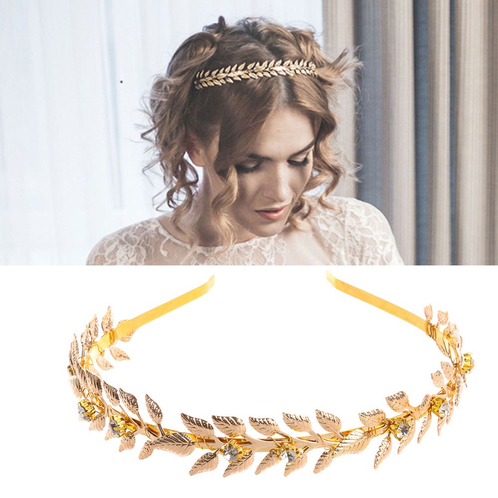 Kẹp tóc/ Xước cài tóc/ Băng đô cài tóc/ Vương miện thiết kế chiếc lá phong cách cổ điển thời trang dành cho cô dâu