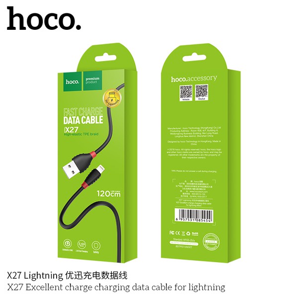 Cáp sạc Hoco X27 Lightning