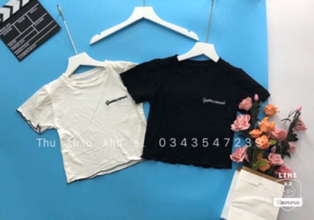 Croptop thêu hình chụp thật kèm video