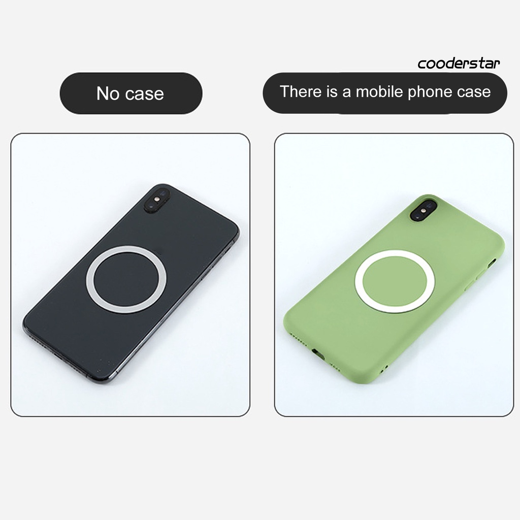 Set 2 Miếng Dán Kim Loại Hình Tròn Dùng Để Giữ Điện Thoại Giá Đỡ