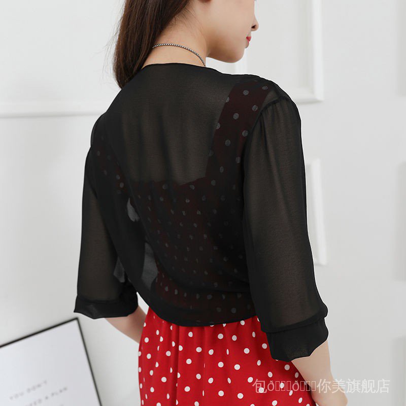 Áo Khoác Cardigan Chiffon Mỏng Dáng Ngắn Cỡ Lớn Chống Nắng Cho Nữ | BigBuy360 - bigbuy360.vn