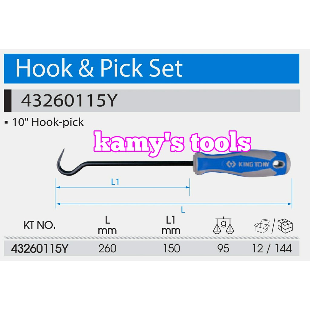 Vít móc phốt ron đầu cong kingtony model 43260115Y