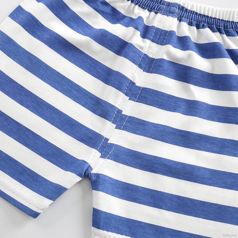 Set Áo Thun Ngắn Tay Cổ Tròn + Quần Short Đáng Yêu Cho Bé Trai