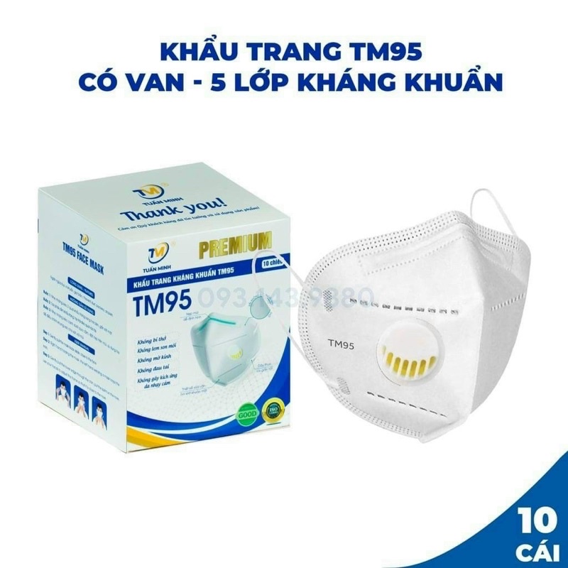 COMBO 10 - 50c Khẩu Trang N95 Người Lớn