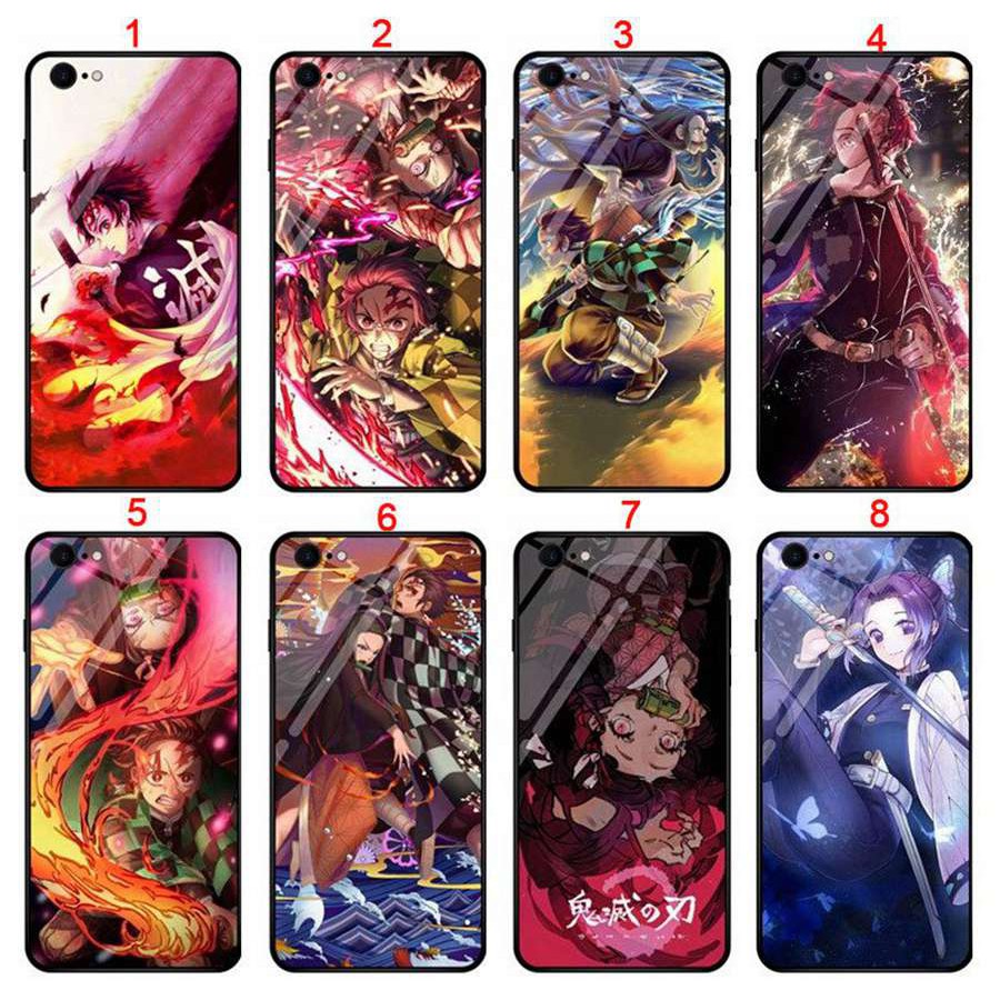 Ốp Điện Thoại Kính Cường Lực Cứng Chống Sốc In Hình Anime Demon Slayer: Kimetsu No Yaiba Cho Samsung Galaxy J7 Prime / J7 Pro / J7 2017 / J730