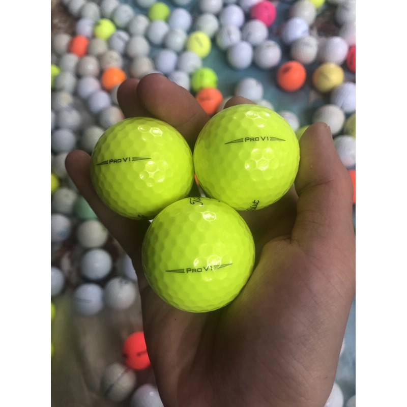 Túi 12 bóng gôn Titleist pro màu vàng