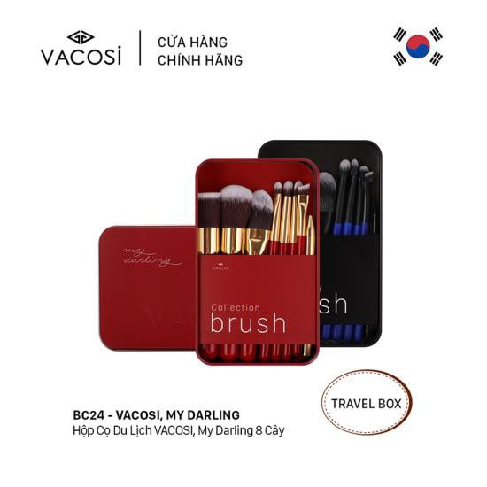 [HÀNG CHÍNH HÃNG] Hộp Cọ Trang Điểm Du Lịch 8 Cây Vacosi My Darling Travel Brush Set BC24